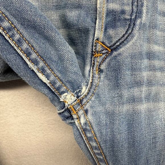 Diesel jeans mens 33 Fits 35x32 Blue Straight Whisker Viker Vintage y2k Whisker - Picture 7 of 15